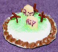 Dollhouse Miniature Cake, Graveyard